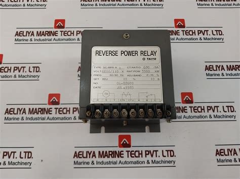 Taiyo Sc-rpr-a1 Reverse Power Relay 6600/110V 3500 Kw 50/60Hz – Aeliya ...