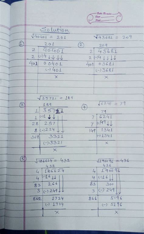 Find the square root of the following numbers using the long division ...