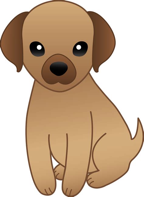 Little Brown Puppy - Free Clip Art