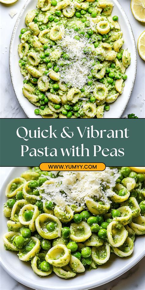 Pasta with Peas Recipe - Yumyy