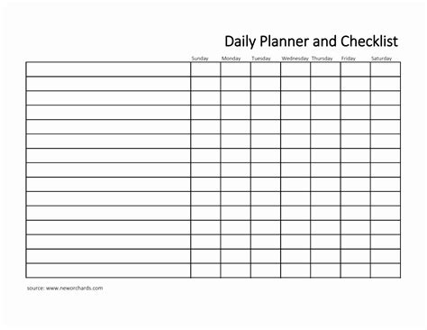 Free Printable Daily Checklist 的图像结果