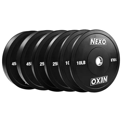 NEXO 160LB Rubber Bumper Plate Set - Premium Matte | Ubuy India