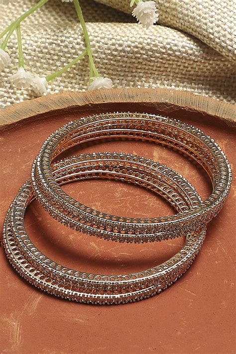 Buy White Alloy Bangle Online at Biba India