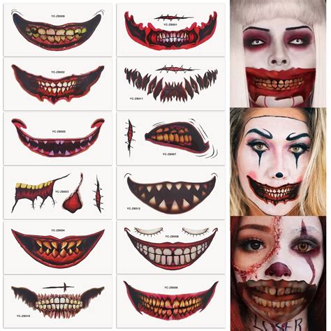 Scary Halloween Prank Makeup Temporary Tattoo India | Ubuy