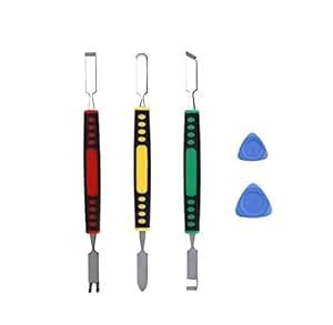 AdzMozi® 5 in 1 Dual Ends Metal Spudger & Plastic Guitar Picks Pry ...