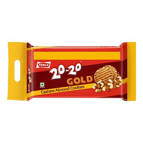Parle 20-20 Gold Cashew Cookies Pouch, 600g/604.8g (Item Weight May ...