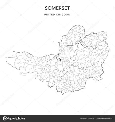 Administrative Map Somerset Counties Districts Civil Parishes 2022 ...