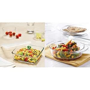 Buy Borosil Square Glass Baking Dish with Lid Microwave Safe & Oven ...