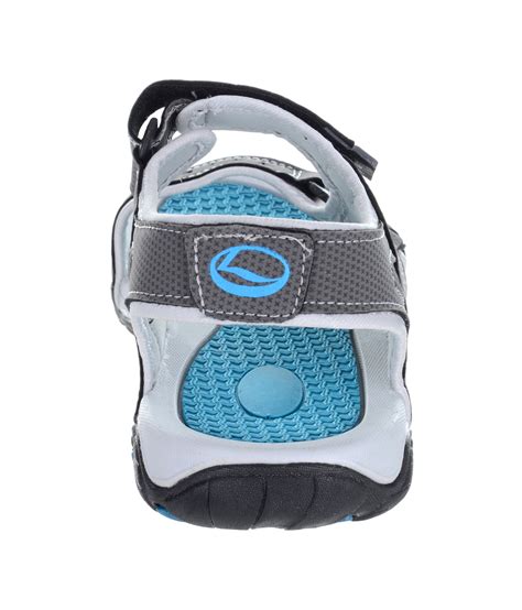Buy Lancer Men's Gray & Turquoise Velcro Sandals Online @ ₹549 from ...