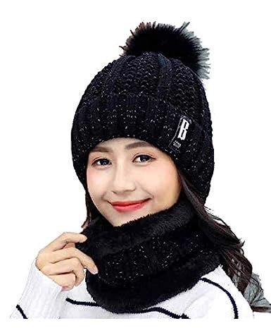 Buy Handcuffs Unisex Beanie Scarf Set Pompom Winter Beanie Neck Muffler ...