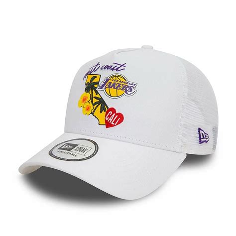 New Era - New Era Los Angeles Lakers NBA Team Logo A-Frame Trucker Cap ...