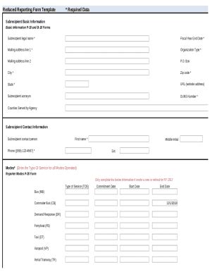Fillable Online NTD General Public Spreadsheet Template. Funding and ...