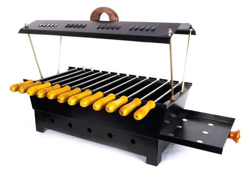Barbeque Charcoal Grill 12 | Hut Shaped Barbeque | Black Iron Barbeque ...