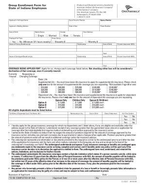 Fillable Online in Group Enrollment Form and Notices and Limitations ...