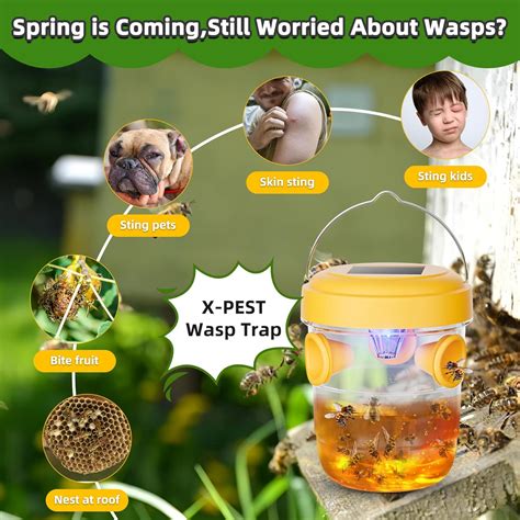 X-PEST Wasp Traps Outdoor Hanging, Solar Powered Bee Traps India | Ubuy