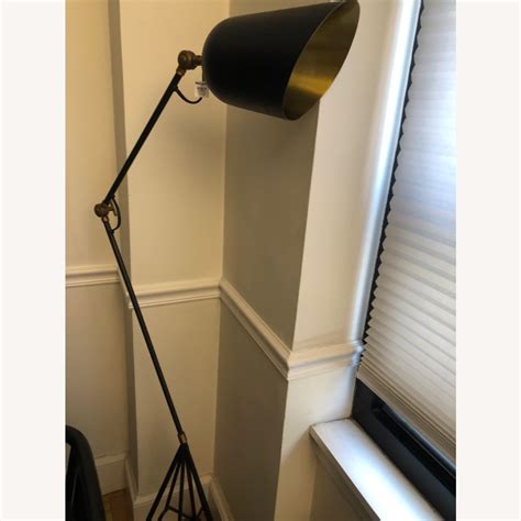 World Market Black and Gold Floor Lamp - AptDeco