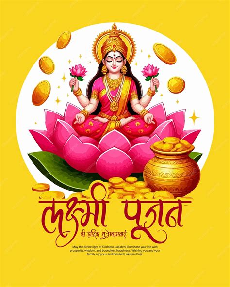 Lakshmi puja with Happy Dhanteras and Happy Diwali Social media post ...