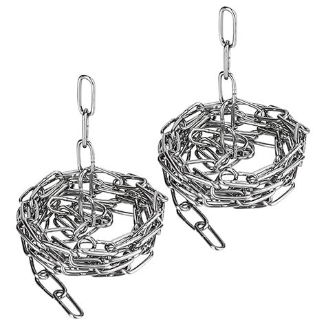2 Pcs 1m Stainless Steel Safety Chains Heavy Duty Coil Chain Welded ...