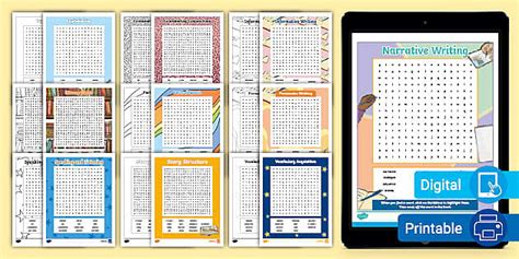 Third Grade English Language Arts Word Search Activity Pack