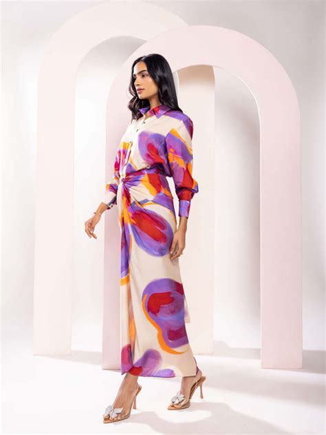 Lavender Printed Wrap Skirt Set (Set of 2) – Poppi