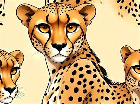 Premium Vector | Set of cheetah cartoon character illustration ai_generated