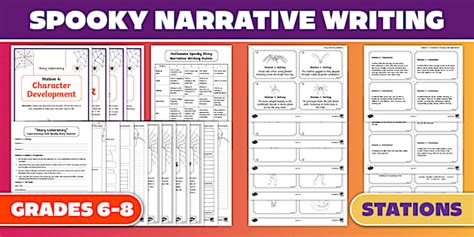Halloween Spooky Story Writing Stations