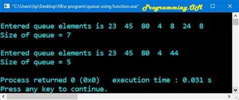 Image result for C Program for Iteration Method for Queue Using 1D Arrays