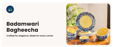 ExclusiveLane Badamwari Bagheecha Handpainted Ceramic Dinner Set (10 ...