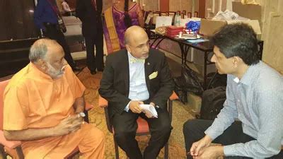 Clapping resonates many times over as Swamiji is addressing senior ...