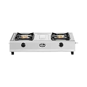 Sunflame Excel Cook 2 Burner Gas Stove | 1 Medium and 1 Small Brass ...