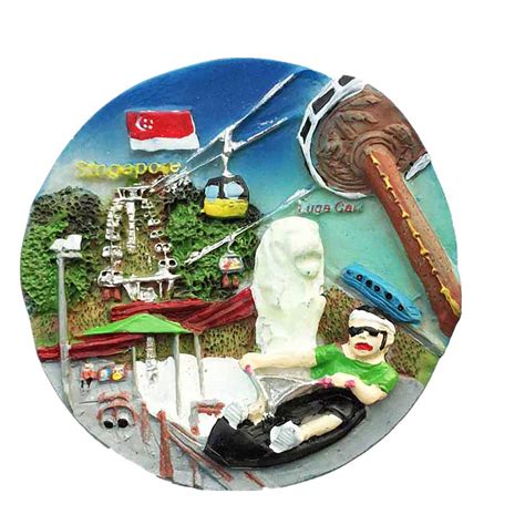 Buy 3D Glow-in-The-Dark Singapore Fridge Magnet Tourist Souvenir Gift ...