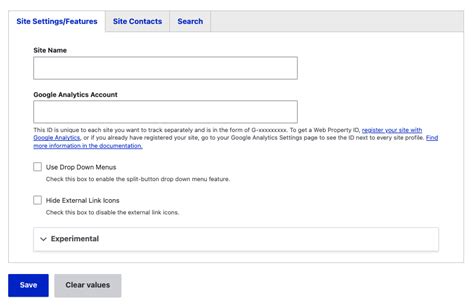 Enable drop-down navigation menu | Stanford Sites User Guide