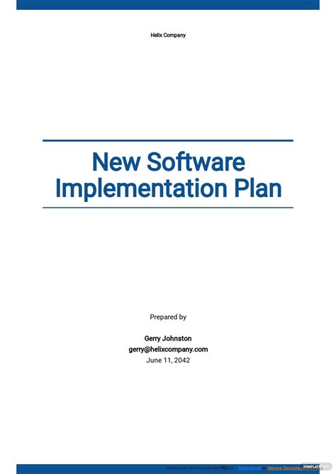 Image result for Software Implementation Document Template