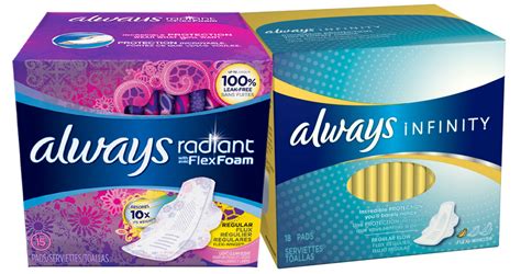 Always Coupon | Infinity or Radiant Pads for $2.49 :: Southern Savers
