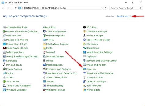 Image result for Recovery Control Panel for This Computer