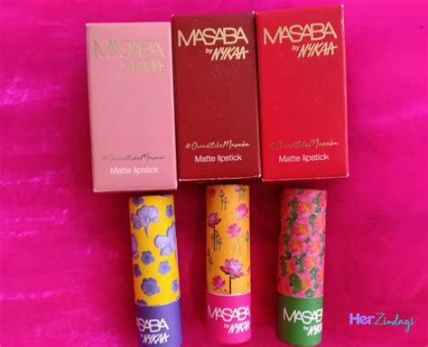 HZ Tried & Tested: Masaba By Nykaa Pure Matte Lipsticks Detailed Review ...