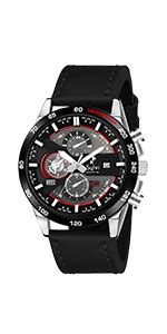 Sylvi Timegrapher Red Luxury Business Casual Party-Wear Leather Strap ...