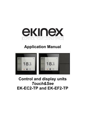 Touch&See display with 2-fold pushbutton EF2 | Ekinex