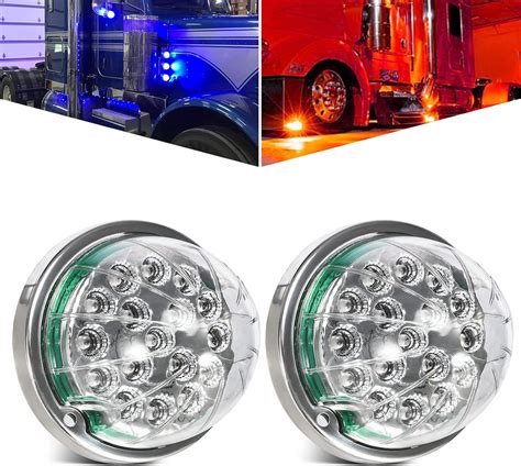 Buy Partsam 2PCS Dual Revolution Red Stop Turn and Marker to Blue ...