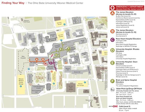 The Ohio State University (OSU) Wexner Medical Center Hospital Map ...