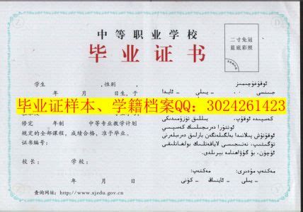新疆高中毕业证样本_图片_模板_学籍号（新疆高中毕业证编号在哪查）_毕业证样本网