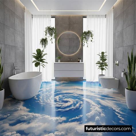 3D Clouds Epoxy Flooring Designs That Bring the Sky Indoors