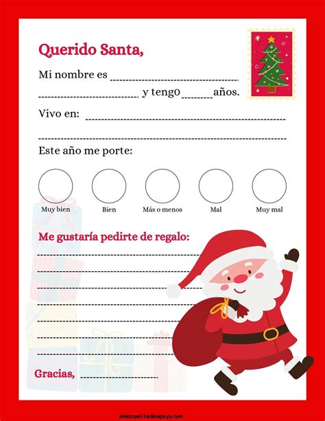 Cartas a Santa para imprimir - 30 diseños diferentes