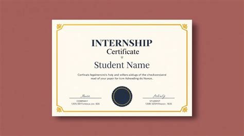 Internship Certificate for Students 2026-27