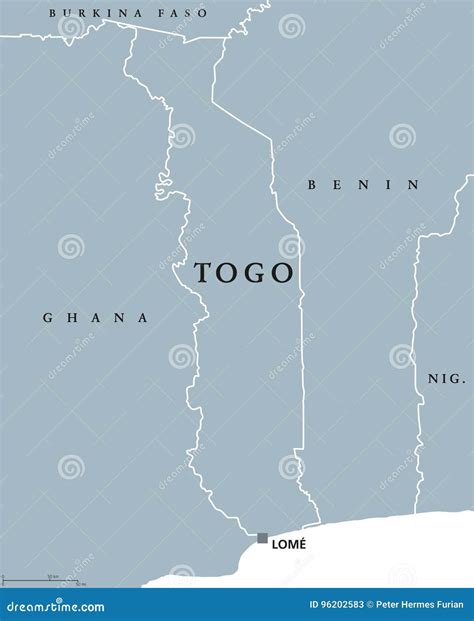 Political Map Of Togo Isolated On White Background Vector Illustration | CartoonDealer.com ...