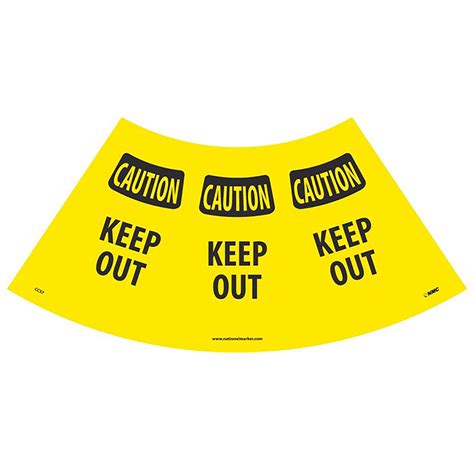 Poly Cone Sign Sleeves - CAUTION KEEP OUT-trafficsafetywarehouse.com