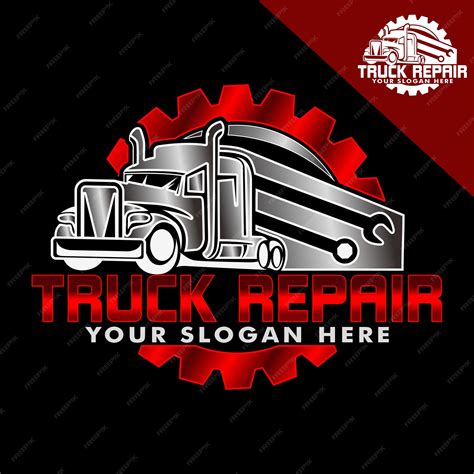Premium Vector | Truck diesel repair and service logo template