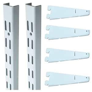Desired Decor Double Slotted Heavy Duty Steel Channel Adjustable Wall ...