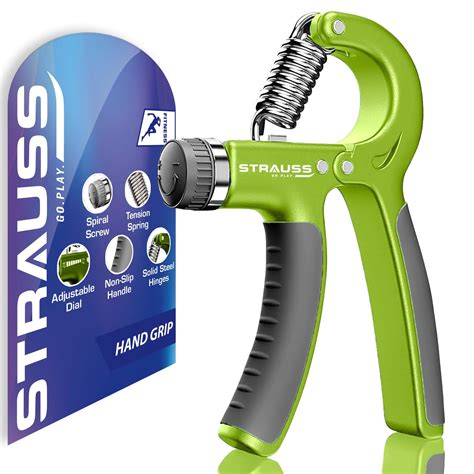 Strauss Adjustable Hand Grip| Adjustable Resistance (10KG - 40KG) | Ha ...