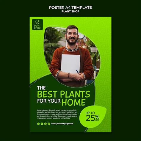 Plant shop template design | Free PSD